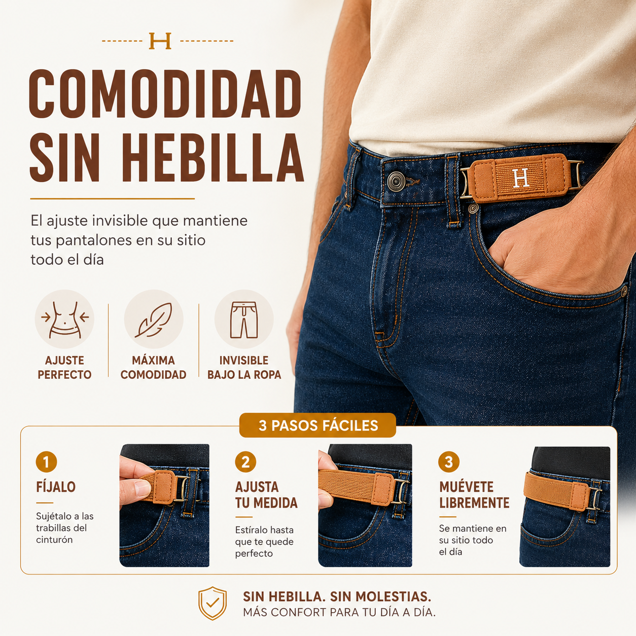cinturón elástico ajustable